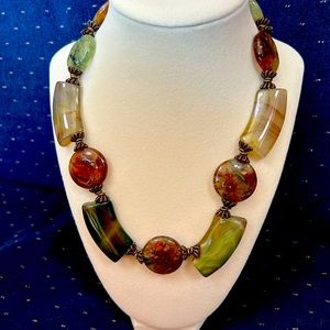 Polish stone necklace